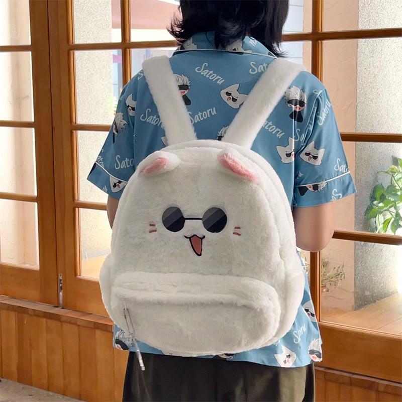 Kaisen Jujutsu Cartoon Plush Backpack Cute Girl Going Out Supplies Decorative