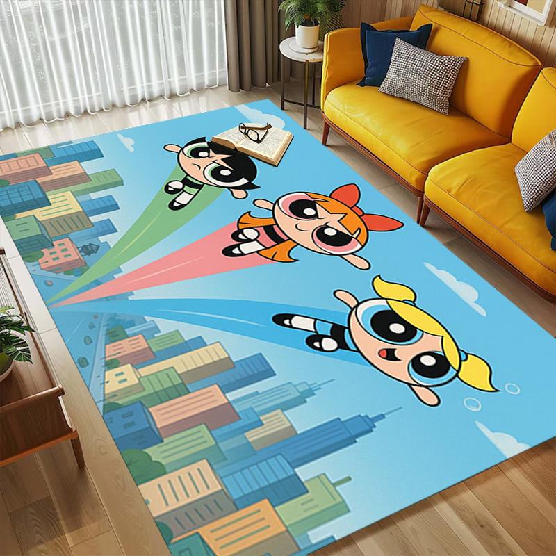 Powerpuff Girls Living Room Nonslip Area Rug Soft Carpet For Bedroom Game Playroom Sofa Office Home Decor Doormat Christmas Gift C9291563