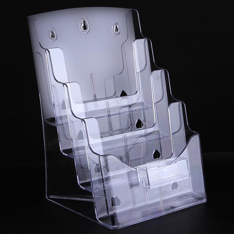 A4 Acrylic Three-Layer Brochure and Leaflet Display Stand
