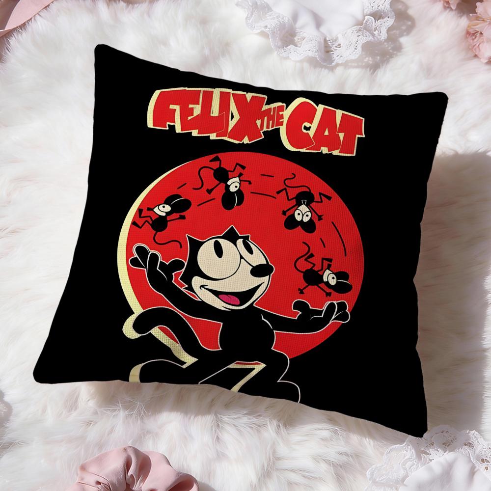 cute f-Felix the Cat Cushion Cover Premium Comfort Reversible Pillow Cove -Two in One Design for Any Room & Car Interior