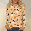 Women's Daily Casual Long-sleeved Printed O-neck Top