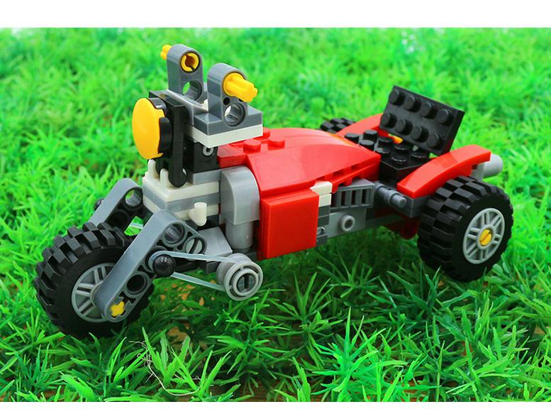 Children's Creative Building Blocks - Car, Airplane, and Fighter Toy Set