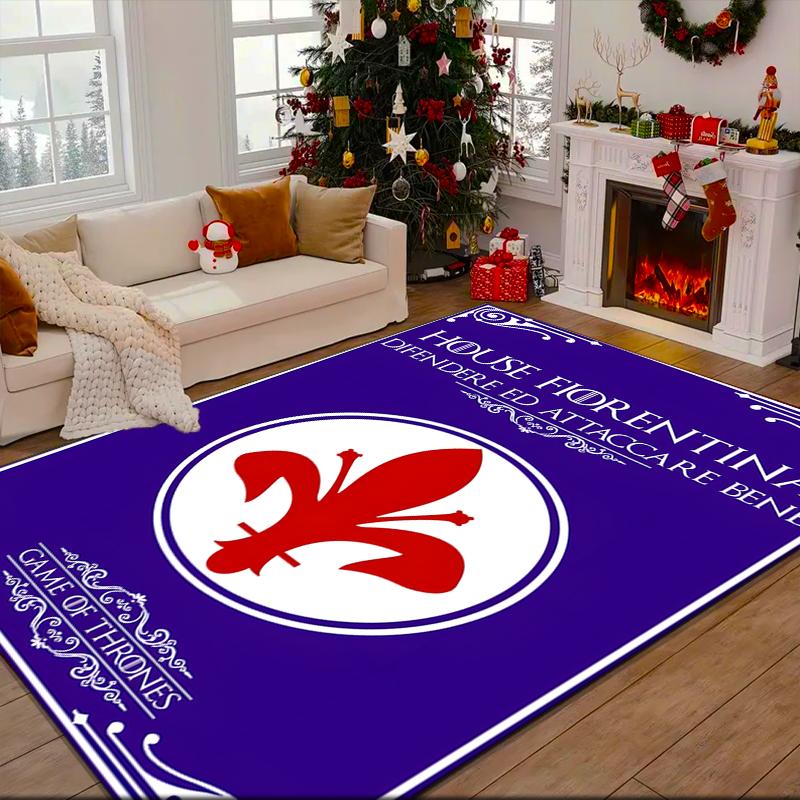 1PC Fiorentina Football Club Rug Game Carpet, Floor Mat for Bedroom Living Room Entryway Rug, Home Decor Idea Gift for Christmas birthday