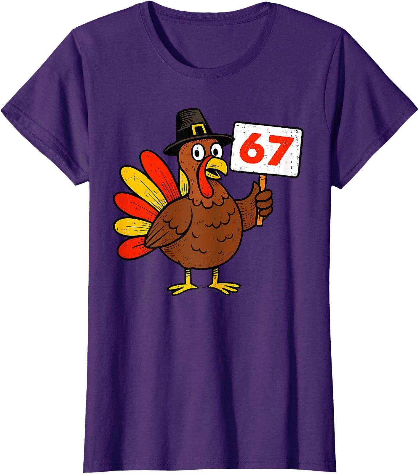 Funny Hanukkah Christmas 67 Six Seven Meme Festive Ladies  V-Neck Tshirt S