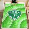 1Pc AS Saint-Étienne Print Flannel Blanket High Quality Warm Comfortable Cover for All Seasons Perfect for Gifts Home Decor