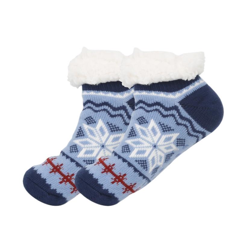 Fluffy Slipper Socks for Women Warm Cosy Fuzzy Socks Winter Thick Slipper Socks with Grippers Bed Socks Ladies Non Slip One Size Christmas Gifts