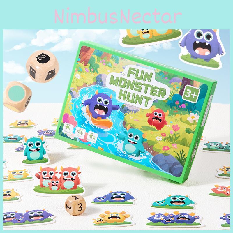 Wood Monster Fun Hunt Desktop Interactive Game Color Match Children Puzzle Toy