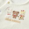 coverall animal made in for boys and birth baby white [Miki House] Two-way all-in-one romper, plain, design, non-twisted yarn, Japan, girls, newborns,