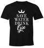 Save Water Drink Gin Men's T-shirt Slogan Shirt Moonworks ®-
