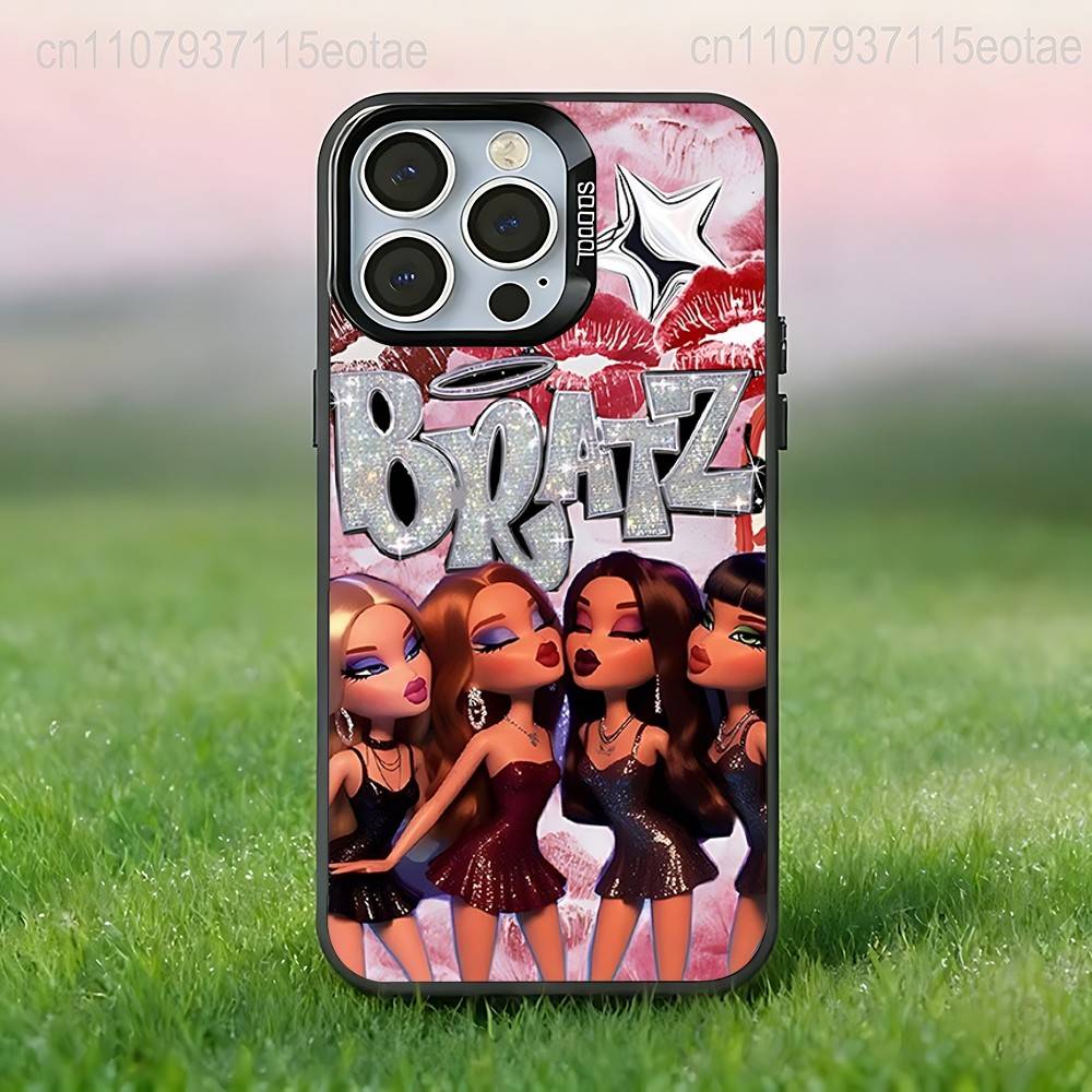 

Fashion B-Bratz DollS Phone Case For iPhone 17,16,15,14,13,12,11,Pro,XS,Max,Plus,Mini,SE4,E Black Matte Shockproof Cover iPhone12