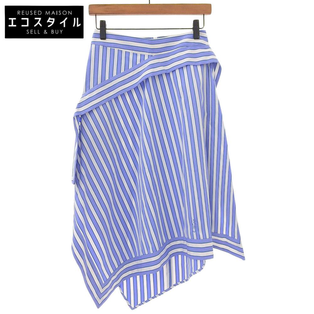 J.W.Anderson JW Anderson Cotton Wrap Skirt, Women's, Blue x White, Size 32, Blue/White skirt 32(EU) Blue / WhiteUsed