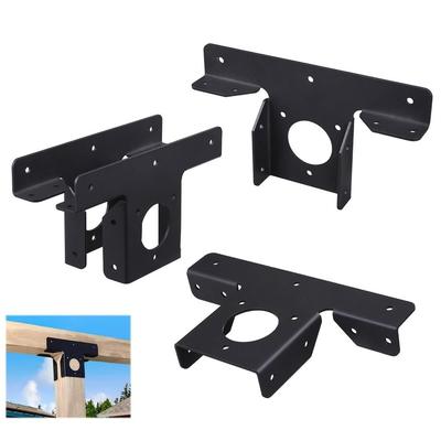 2 Stück Verstellbare Pergola-Winkel T-förmig Korrosionsbeständig Pergola-Eckrahmen Metall 3-Wege Pergola-Befestigungswinkel Balkone