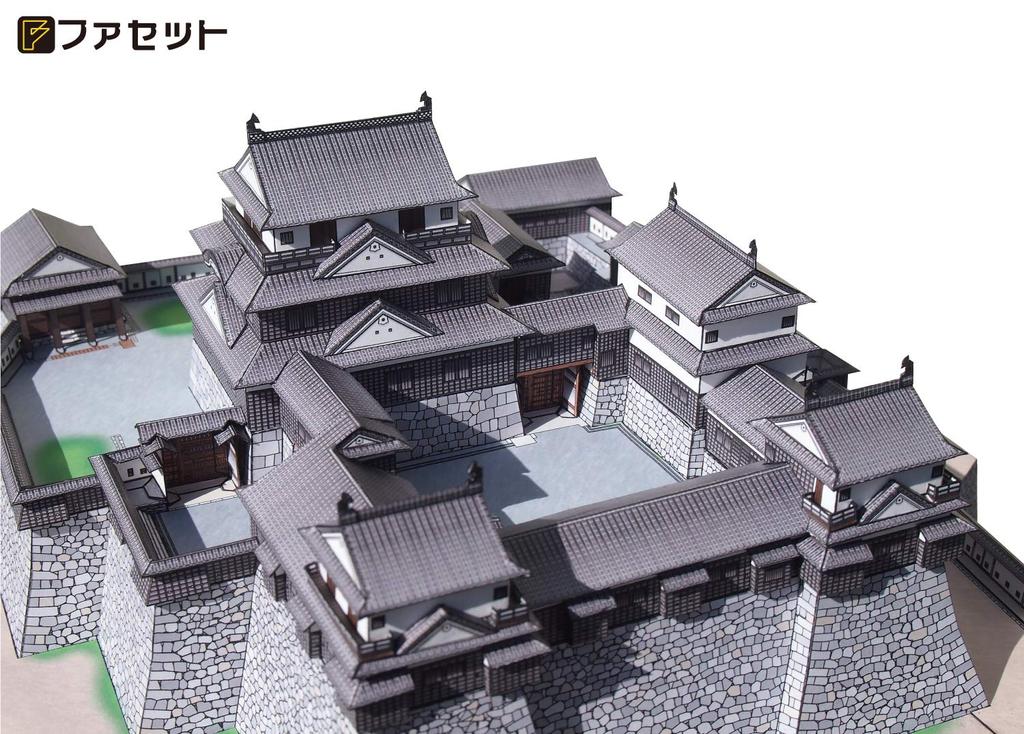 Paper Craft Famous Japanese Castle Series Existing Castle Tower Matsuyama Castle [Facet] 1/300