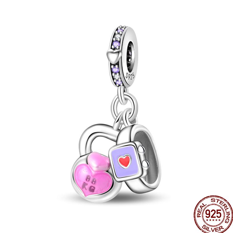 Copper Colorful Beads Youth Multi Series Shiny Inlaid Zircon Pendant Suitable For Pan Original Jewelry Gift