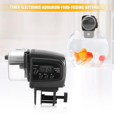 Large Capacity Digital LCD Fish Feeder 24 Hour Timer Adjustable Switch Electronic Fish Dispenser Manual and Automatic Control