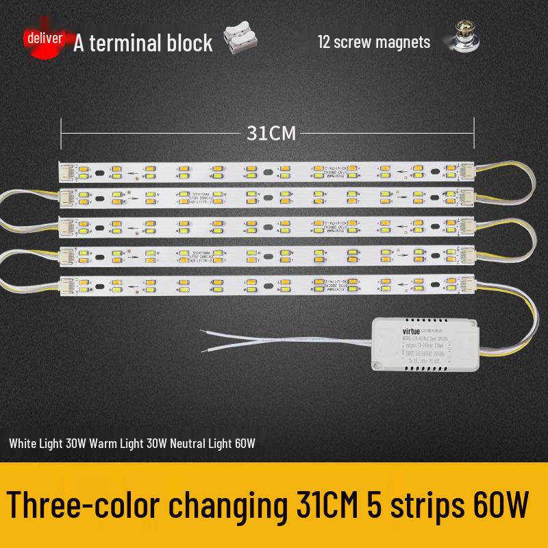 Dimmable LED Ceiling Light Panel: Dual/Triple Color Light Board & Bar