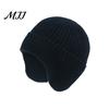 Warm Hat for Outdoors Knitted with Ear Flaps, Unisex Winter Beanies, Thickened Beanies Men And Women Stretchy Windproof Skiing Cycling