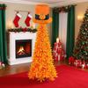 Thanksgiving Top Hat Pumpkin Design Top Hat Novelty Tree Topper Decoration for Thanksgiving Halloween Party Costume Cosplay Accessories