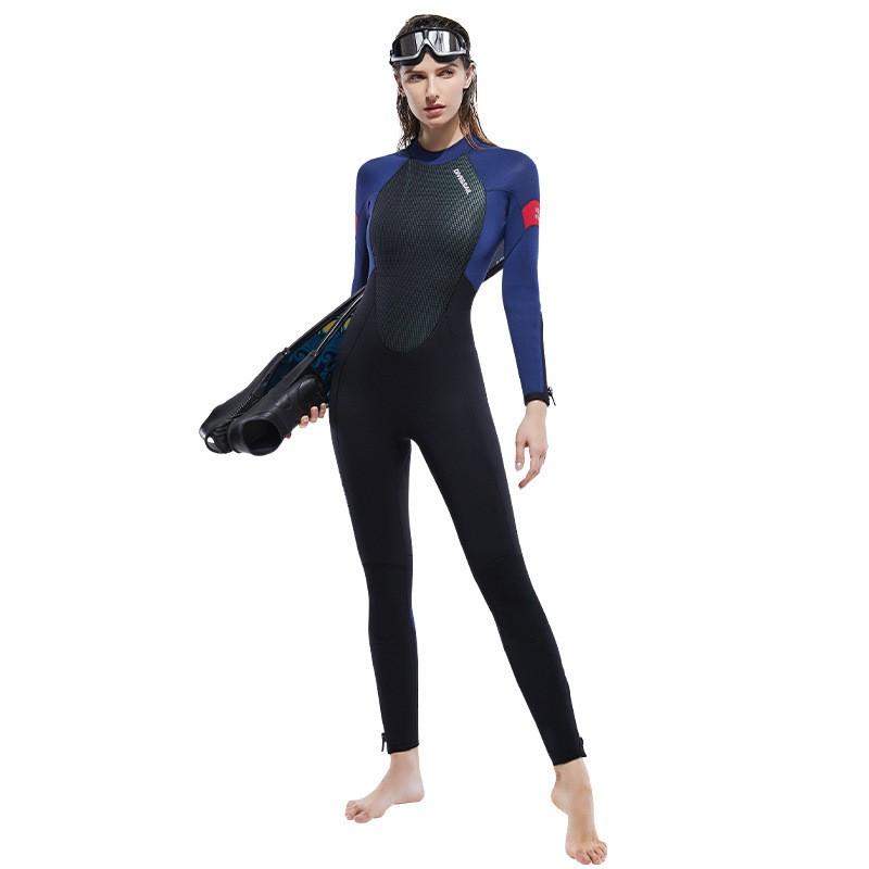 

Diving Suit 5MM Velvet Warm One-piece Long-sleeved Swimming Wet Deep Snorkeling Surfing Pants L