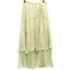 SNIDEL SWFS211127 Maxi Length Ruffle Tiered Skirt Green Ladies Old Clothes Used