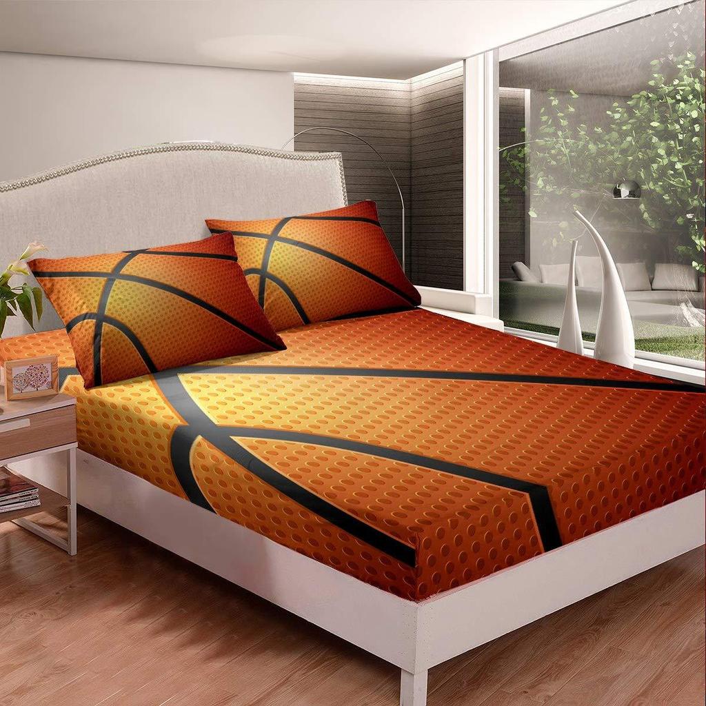 Football Pattern Mattress Three-Piece Digital Printing Mattress Bedding Set Adult Children
