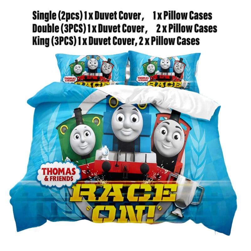 High-quality Thomas Cartoon Digital Print Bedding Set Flower Pattern Suitable For 1.8m Bed