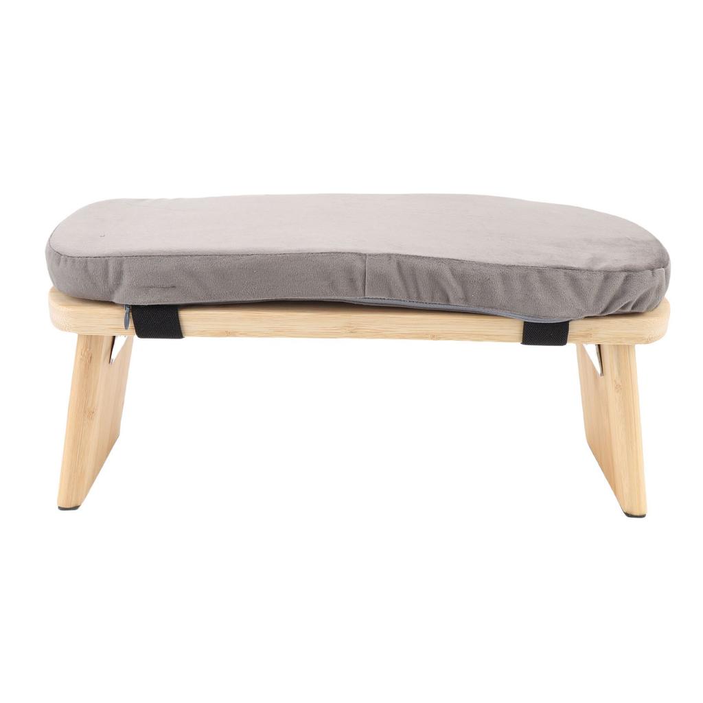 Wooden Meditation Bench Ergonomic Detachable Meditation Kneeling Stool Soft Cushion for   with Carry Bag