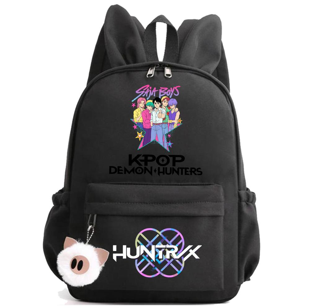 Plecak z nadrukiem Demon Hunters z kreskówki anime dla nastolatków, dzieci, studentów, plecak szkolny, prezent dla dziewczynki, dziecka, kobiet, duża pojemność, wodoodporna torba podróżna