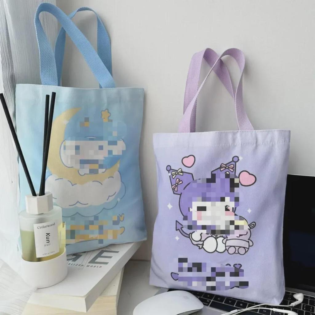 Festive Dragon Canvas Handbag: Large Capacity New Year Student Shoulder Bag