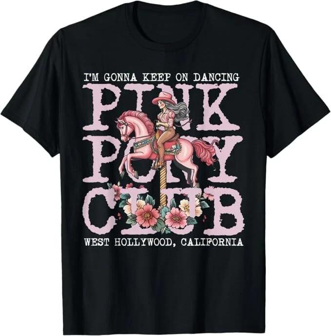 

Cute Birthday Cowgirl Retro Pink Girl Pony Club S-5XL Unisex T-Shirt M