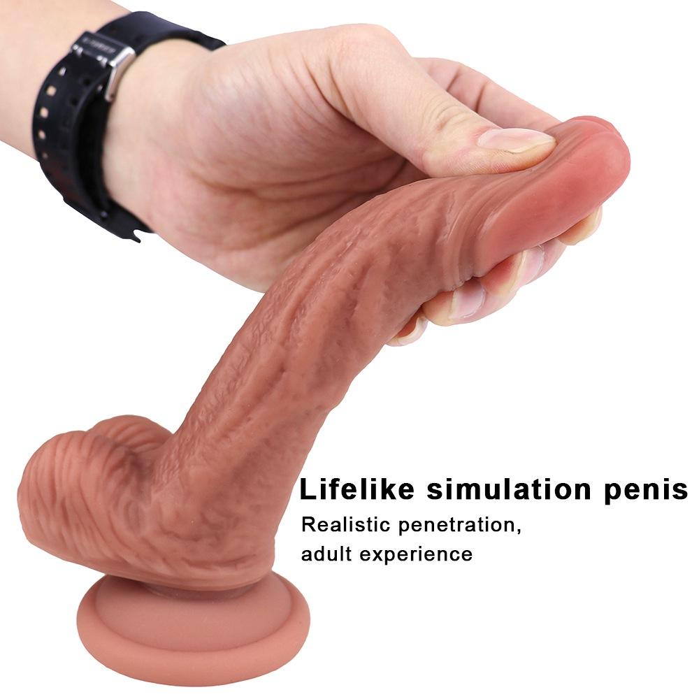 Realistic Soft Silicone Dildo Adult Sex Toy Suitable for Both Men and Women
