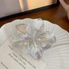 Gradient Frangipani Hair Clips Transparent Color Plumeria Disk Hair Shark Clip Ins Style Sweet Hair Clip Flower Hair Clip