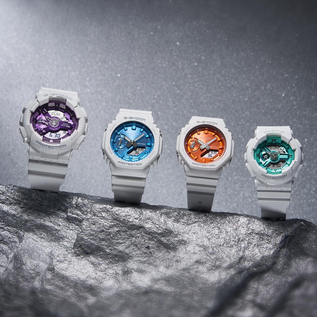 Casio Liquid Crystal/Pointer Dual Display Series Waterproof Shockproof Sports Quartz Movement Resin Strap GMA-S2100WS-7APRGA-2100WS-7APR