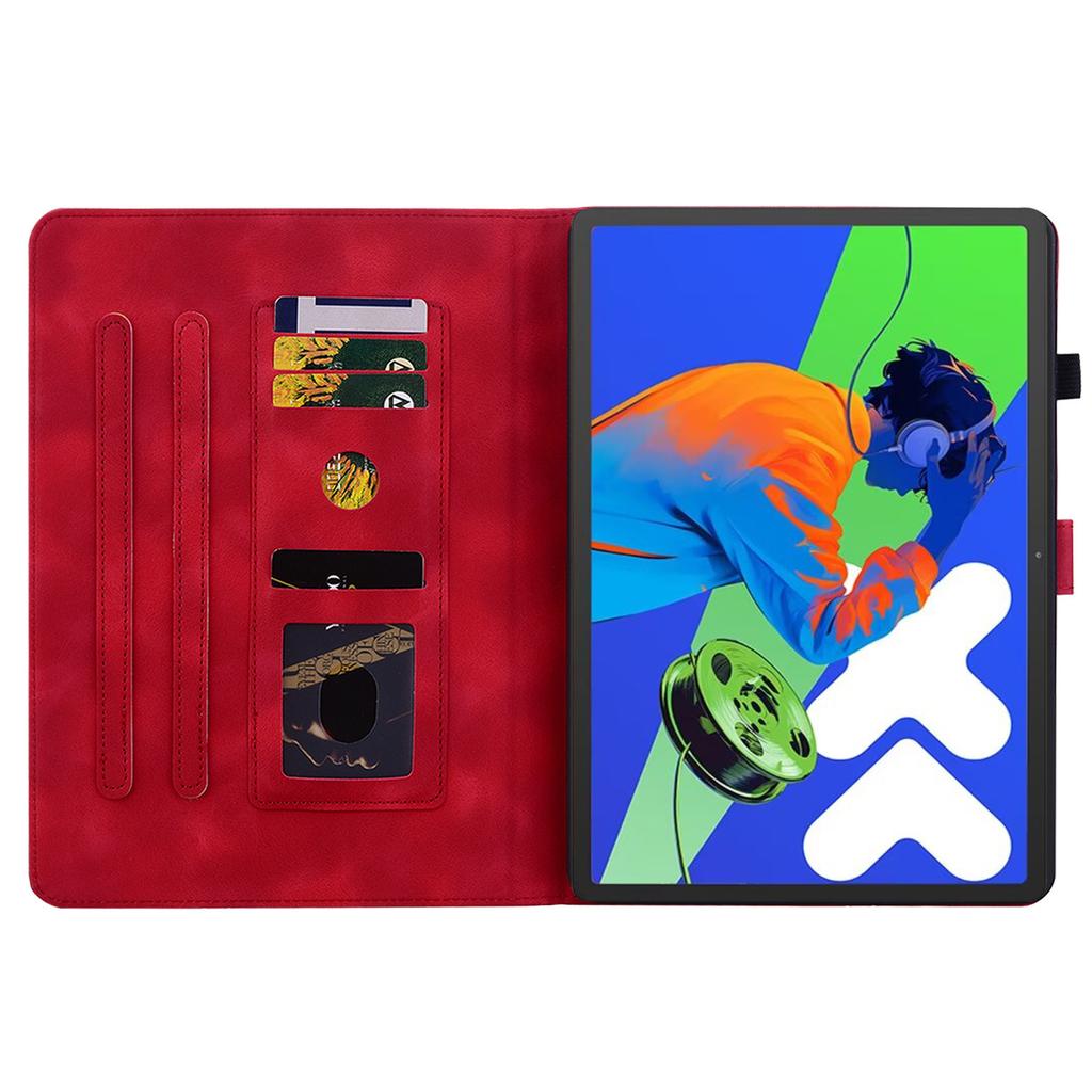 For Lenovo Tab P12 Pro 12.7 2025/Xiaoxin Pad Pro 12.7 (2025) Case Lily Flower Imprint Card Slots Leather Tablet Cover