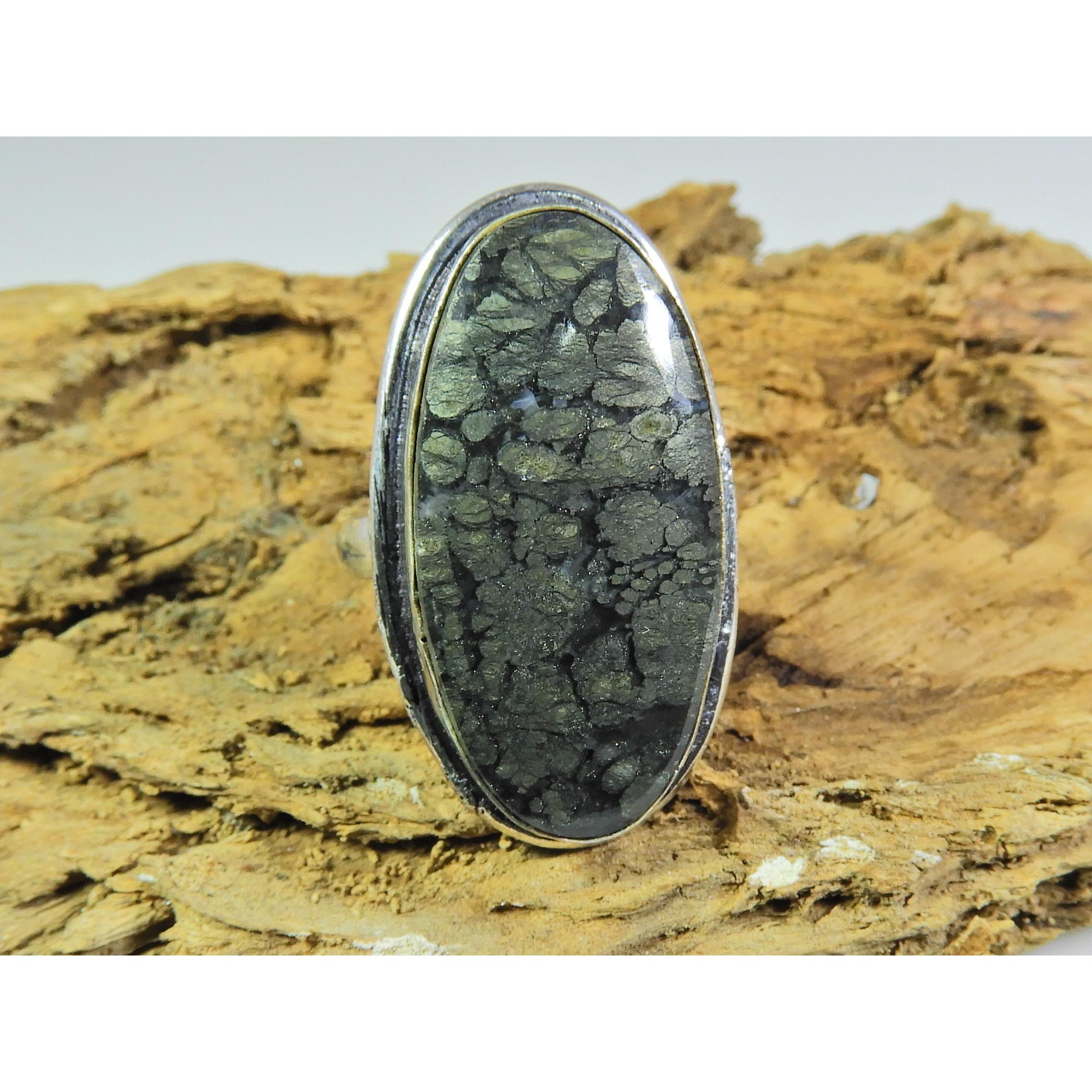 

Natural Appache Gold Pyrite 925 Solid Sterling Silver Ring Size US-8 PG-238