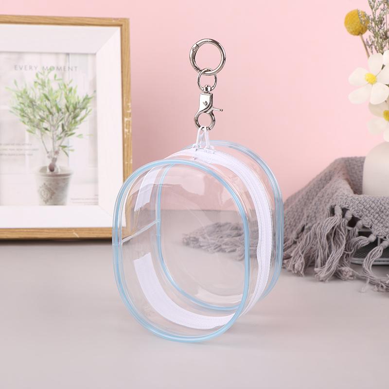 10CM Widened Version Transparent Bag Keychain Display Bag Storage Case Organizer Box Storage Pouch Wallet Toy Doll Bag