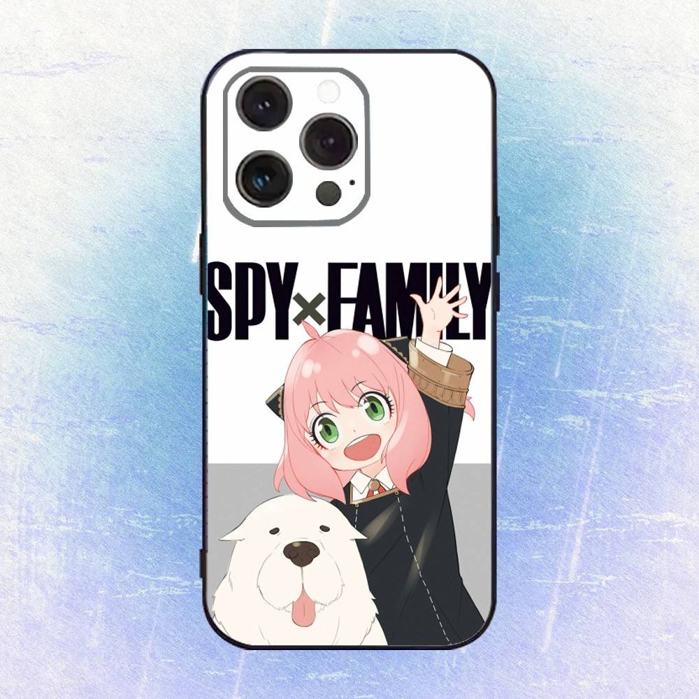 Spy X Family B-Bond Yor Anya Phone Case For iPhone 17, 16,15,14,13,12,11 Plus,Pro Max, Others Soft Black Cover