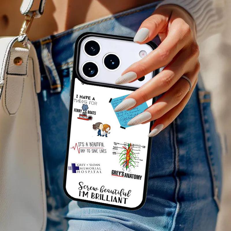 Greys Anatomy TV Quotes Soft Phone Case For iPhone 17 Air 14 15 13 12 Max Cover For Apple 14 15 16 16e 11 Pro Max Plus