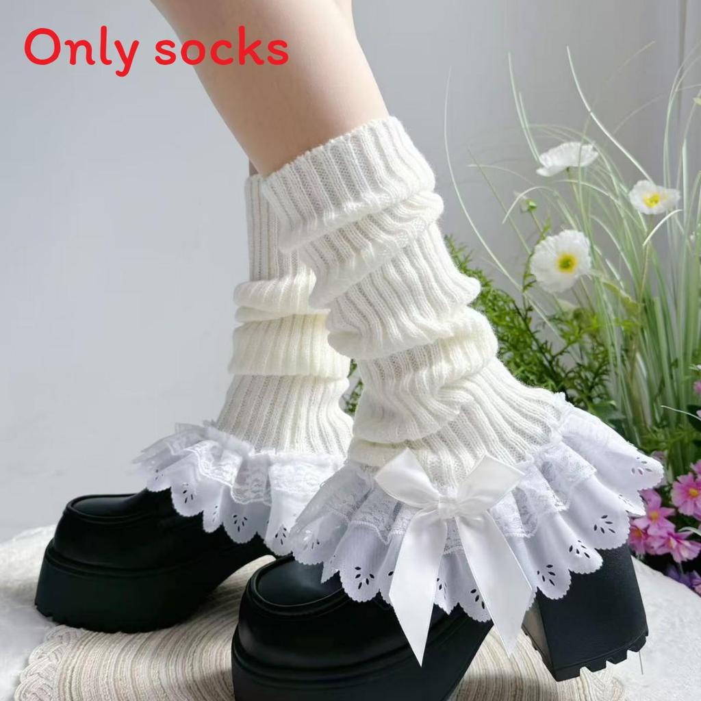 Lolita Winter Leg Warmers With Lace Trim For Girls Fashion And Comfort