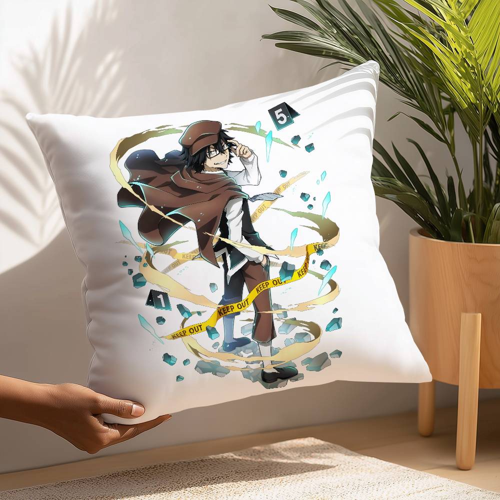 Bungo Stray Dog Edogawa Ranpo Pillow Case Plush Fabric Soft  Pillowcase Double Sided Print Cushion Cover Household Gifts