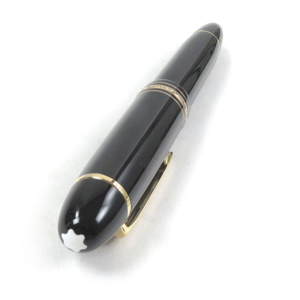 Great MONTBLANC fountain pen Meisterstuck 149 Cap type Black gold 18K mens Used