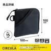 LIHIT LAB CIRCULA Mini Black Wallet, A4600-24