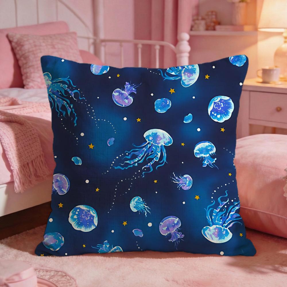 Elegant JJellyfishS Cushion Cover Premium Comfort Reversible Pillow Cove Two In One Design for Any Room  Car Interior