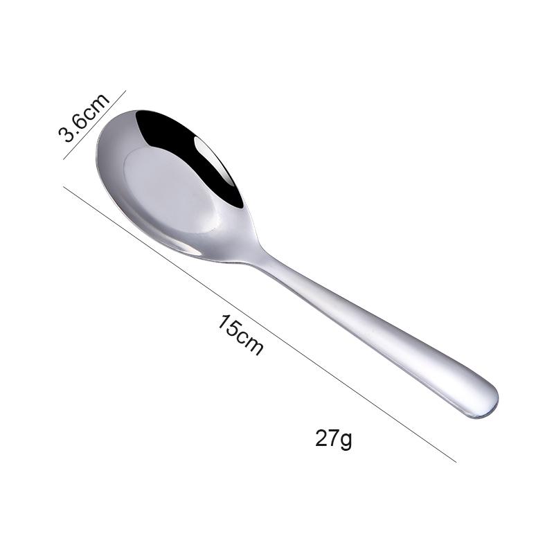 

Large Stainless Steel Flat-Bottom Soup Spoon - Metal Teaspoon for Restaurants or Home, Also for Kids