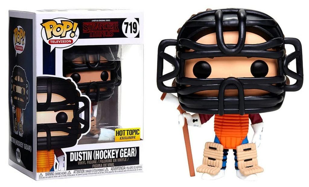 Stranger Things Dustin Hockey Gear Topic Funko Vinyl Figure compatible pop box protector - [Hot Exclusive] Pop! (with case)