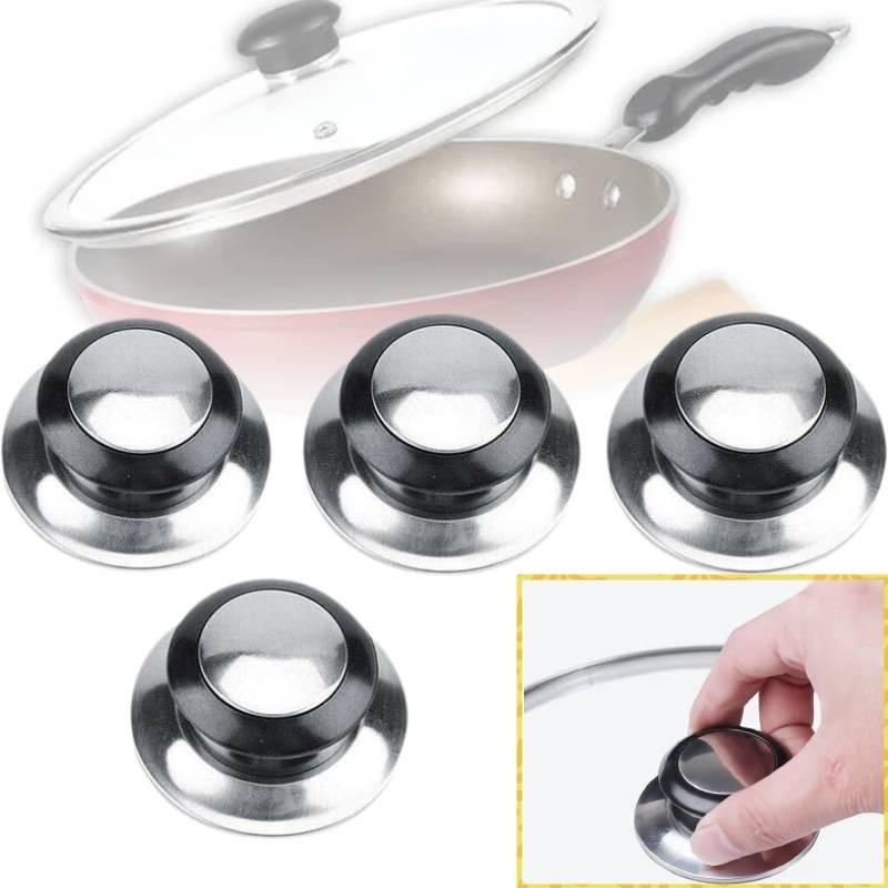 Premium Electric Wood Pot Lid Knob With Elegant Stainless Steel Top For Perfect Cooking