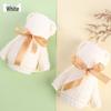 Red Plaid Little Bear Coral Fleece Wedding Favor Towel Gift Box