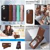 Suitable For 15+14+13 Anti Drop Card Holder Phone Case 12promax Solid Color Flip Up And Down Protective Cover