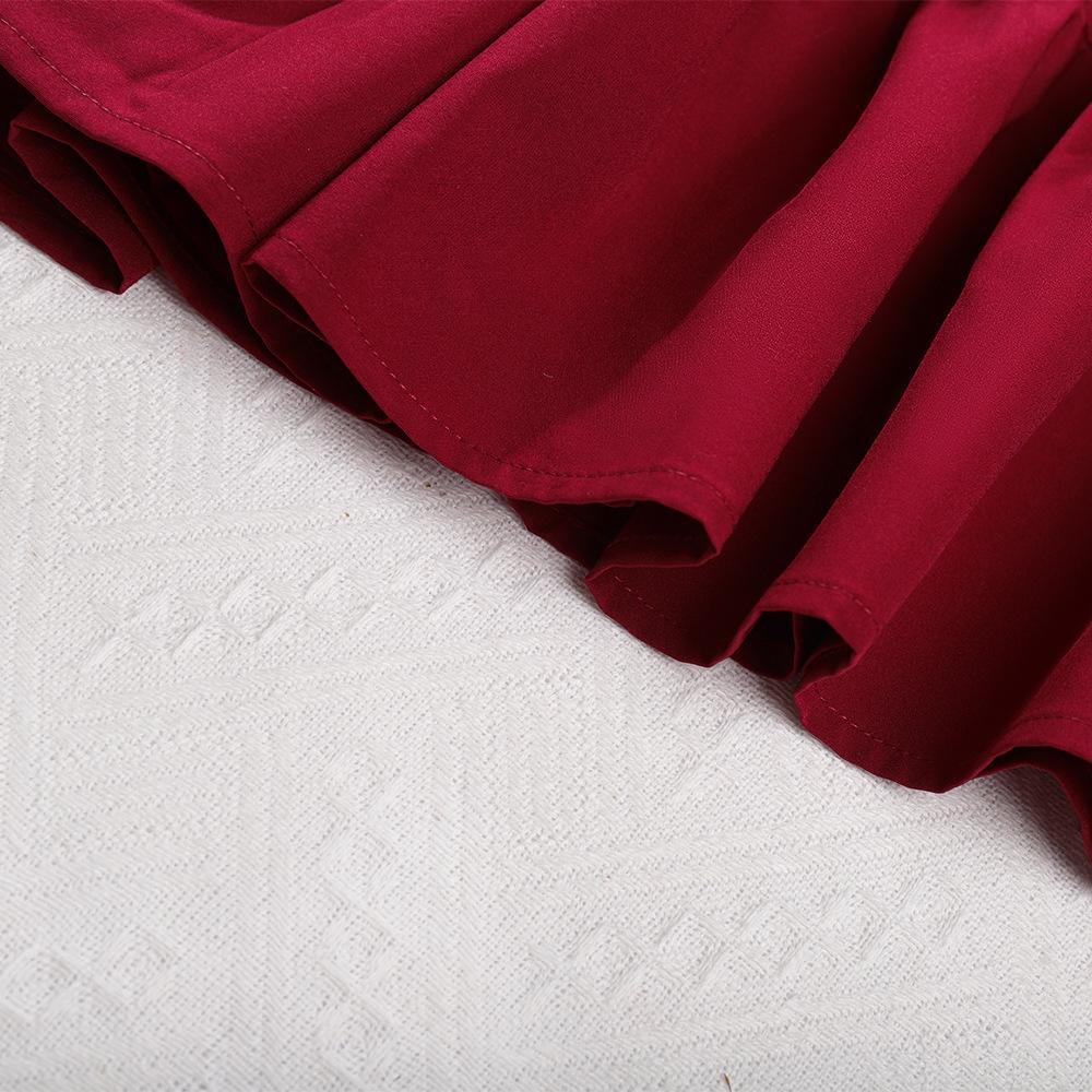 Sommerkleid für Mädchen mit Puffärmeln und Rüschen, stilvolles schulterfreies Midikleid, Koreanische Version