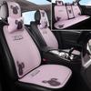 Universal Cartoon Linen Car Seat Cushion - Warm, Stylish, Four Seasons Comfort